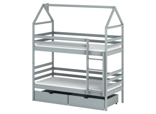 ALEX 90x200 gri pat pentru supraetajat Lano Mobilă