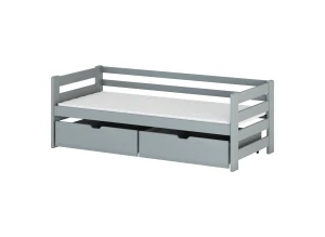 ERGO 90x190 gri pat de o persoană pentru copii Lano Mobilă