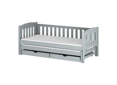 AMELKA 80x180 grey double trundle bed Lano Furniture
