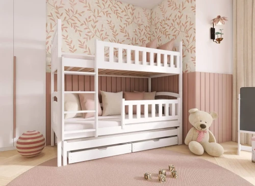 BLANKA 80x170 alb pat pentru supraetajat Lano Mobilă