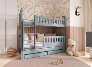 BLANKA 80x170 gri pat pentru supraetajat Lano Mobilă