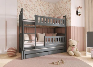 BLANKA 90x200 graphite bunk bed Lano Furniture