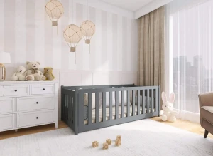 CONCEPT 80x190 grey montessori floor cot bed Lano Furniture