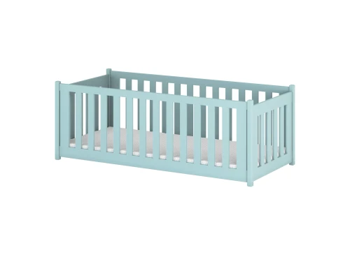 CONCEPT 80x200 albastru pat Montessori la nivel pentru copii Lano Mobilă