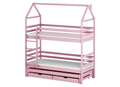 DALIA 80x170 pink house bunk bed Lano Furniture