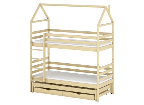 DALIA 80x170 pine house bunk bed Lano Furniture