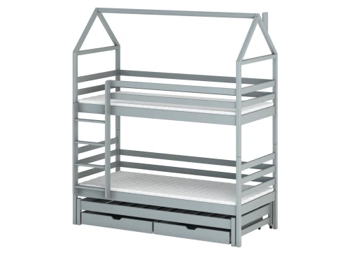 DALIA 90x180 gri pat pentru supraetajat tip casă Lano Mobilă