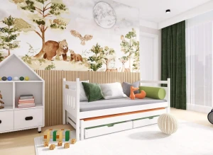 DANIEL 80x190 alb pat extensibil Lano Mobilă