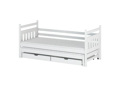 DANIEL 90x190 alb pat extensibil Lano Mobilă