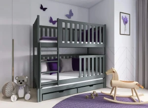 EMILKA 80x180 graphite bunk bed Lano Furniture