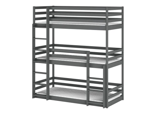 TED 90x200 graphite bunk bed Lano Furniture