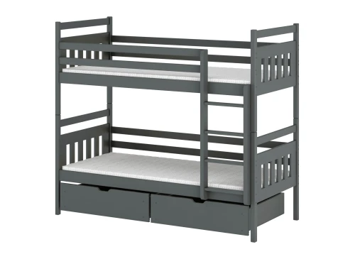 ADAŚ 80x160 graphite bunk bed Lano Furniture