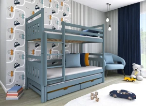 SEWERYN 80x200 grey bunk bed Lano Furniture