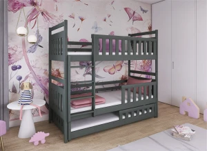 OLIWIA 80x200 graphite bunk bed Lano Furniture