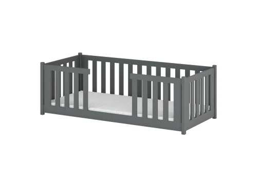 FERO 80x180 grafit pat Montessori la nivel pentru copii Lano Mobilă