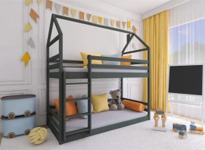 AXEL 80x190 graphite house bunk bed Lano Furniture