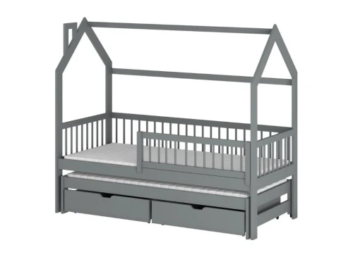 PAPI 90x180 graphite children's house bed Lano Furniture