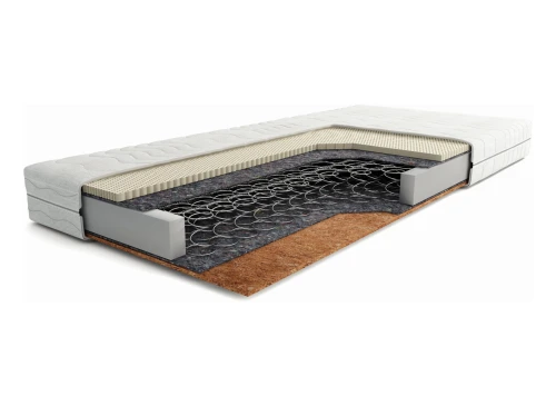 ASTI 90x200 tare 12 cm saltea cu arcuri cocos și latex Lano Mobila