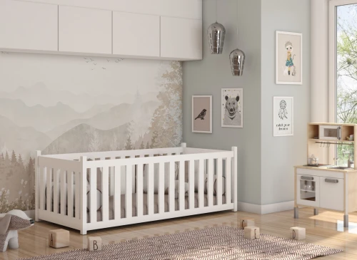 CONCEPT 90x180 grafit pat Montessori la nivel pentru copii Lano Mobilă