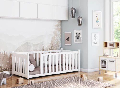 CONCEPT 80x200 pink montessori floor cot bed Lano Furniture