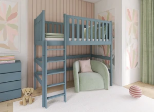 LAURA 90x200 grey loft bed Lano Furniture