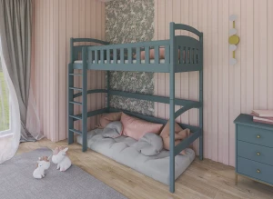 MIA 80x180 grey loft bed Lano Furniture