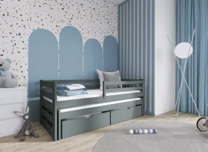 SENSO 80x190 graphite bunk bed Lano Furniture