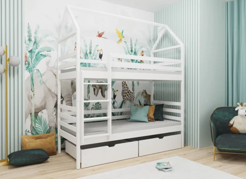 ALEX 80x160 white bunk bed Lano Furniture