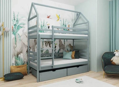 ALEX 80x180 gri pat pentru supraetajat Lano Mobilă