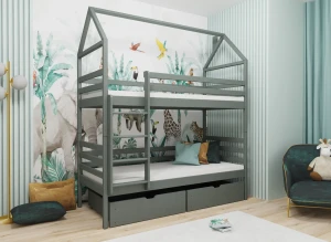 ALEX 80x160 graphite bunk bed Lano Furniture