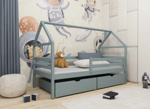 ARON 80x200 grey children's bed Lano Furniture