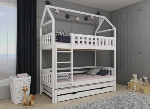 IGA 80x180 alb pat etajat casuta Lano Mobilă