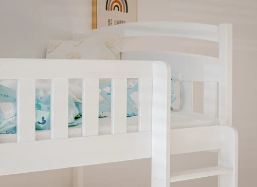 BLANKA 90x180 alb pat pentru supraetajat Lano Mobilă