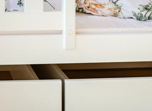 IGNAŚ 80x190 alb pat etajat Lano Mobilă