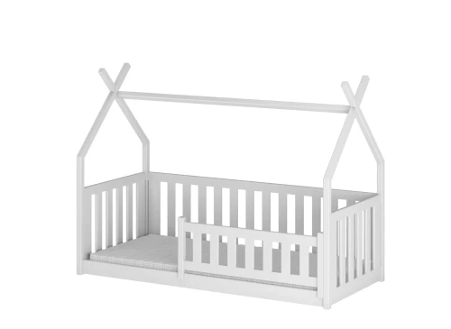 BOGUŚ 90x180 alb pat Montessori la nivel pentru copii tip tipi Lano Mobilă