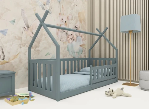 BOGUŚ 80x200 grey children's tipi cot bed Lano Furniture