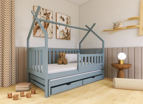 TYTUS 80x200 grey tipi bunk bed Lano Furniture