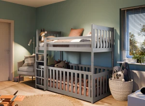 CRIS 80x190 grey bunk bed Lano Furniture