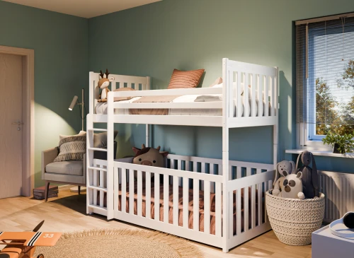 CRIS 80x190 white bunk bed Lano Furniture