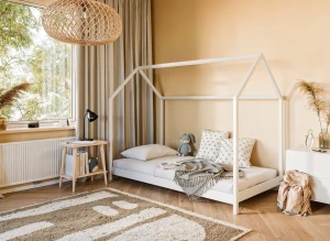LUCKY 80x180 white children's house bed Lano Furniture