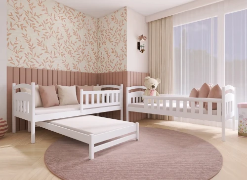 BLANKA 80x160 gri pat pentru supraetajat Lano Mobilă