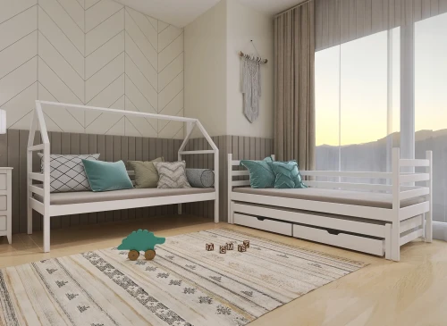 DALIA 80x190 alb pat pentru supraetajat tip casă Lano Mobilă