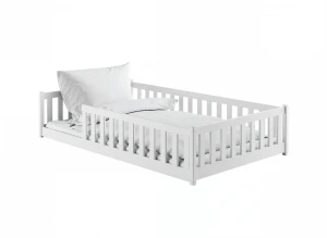 OTIS 120x200 gri pat Montessori la nivel pentru copii Lano Mobilă