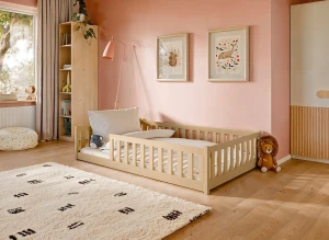 OTIS 120x200 unvarnished wood Montessori floor bed for children Lano Furniture