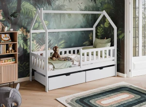 NATAN 80x180 white children’s bed house frame Lano Furniture