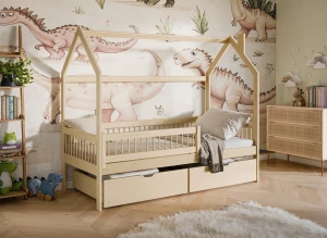 OSKAR 90x190 pine children's house bed Lano Furniture