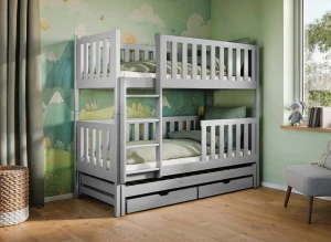 LEA 90x180 grey bunk bed Lano Furniture