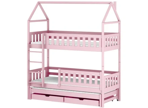 IGA 80x190 pink house bunk bed Lano Furniture