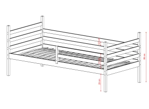 MELANI 80x160 cashmere children's single bed Lano Furniture