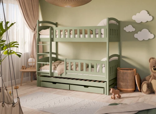 BLANKA 90x180 măsline pat supraetajat Lano Mobilă